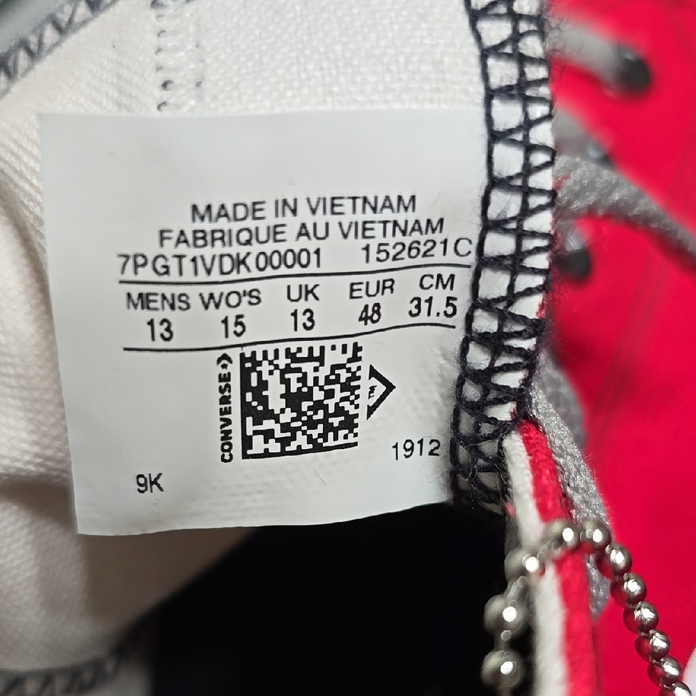 Converse Red Canvas Lace-Up Sneakers - Picture 8 of 8